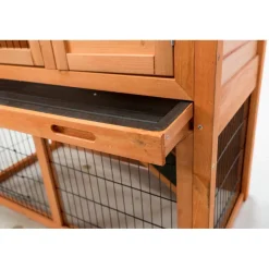 TRIXIE natura Meerschweinchenstall mit Freilaufgehege, braun | 104 x 97 x 52 cm