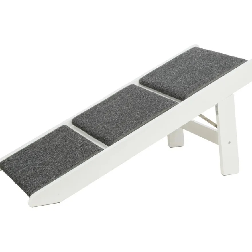 TRIXIE Rampe, ausklappbare Stufen, MDF,weiß | 44 x 46 x 106 cm