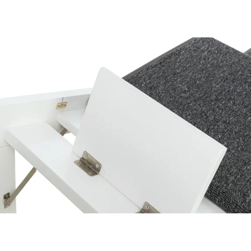 TRIXIE Rampe, ausklappbare Stufen, MDF,weiß | 44 x 46 x 106 cm