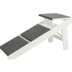 TRIXIE Rampe, ausklappbare Stufen, MDF,weiß | 44 x 46 x 106 cm