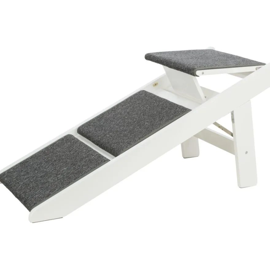 TRIXIE Rampe, ausklappbare Stufen, MDF,weiß | 44 x 46 x 106 cm