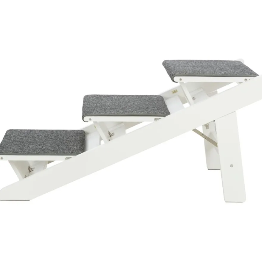 TRIXIE Rampe, ausklappbare Stufen, MDF,weiß | 44 x 46 x 106 cm