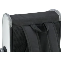 TRIXIE Rucksack Chloe, hellgrau/schwarz | 39 x 43 x 27 cm