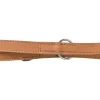 TRIXIE Rustic Fettleder-V-Leine Heartbeat, 2m, braun | L–XL: 2.00 m/25 mm