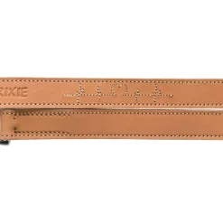 TRIXIE Rustic Fettleder-V-Leine Heartbeat, 2m, braun | L–XL: 2.00 m/25 mm