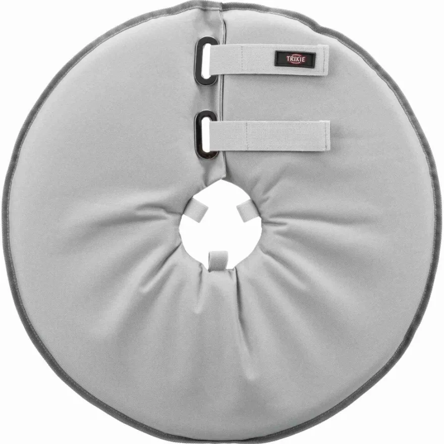 TRIXIE Schutzkragen, Polyester/Schaumstoff, grau | S: 30–34 cm/19.5 cm