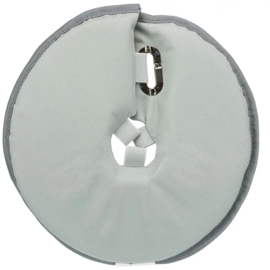 TRIXIE Schutzkragen, Polyester/Schaumstoff, grau | S: 30–34 cm/19.5 cm