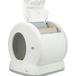 TRIXIE Selbstreinigende Katzentoilette, Kunststoff, weiß | 53 x 55.5 x 52 cm