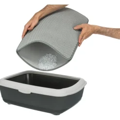 TRIXIE Sieb-Vorleger für Katzentoiletten, grau | 40 × 55 cm