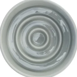 TRIXIE Slow Feeding Keramiknapf, grau/blau | 0,9 l/ø 17 cm