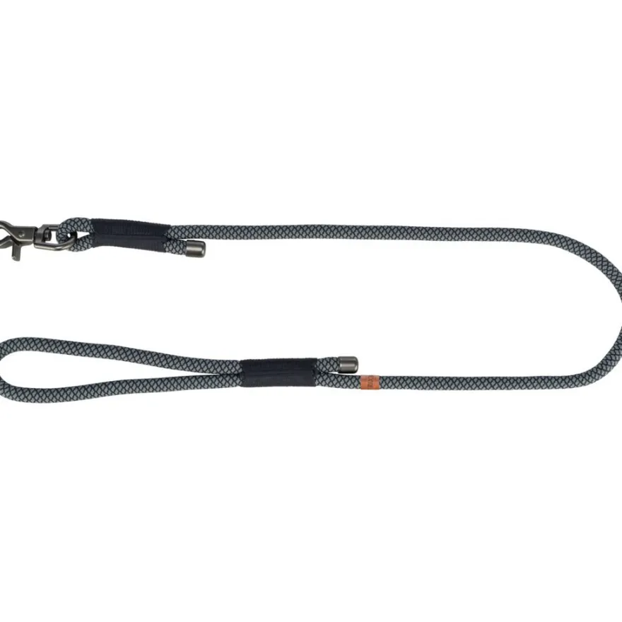 TRIXIE Soft Rope Leine, 1m, schwarz/grau | M–L: 1.00 m/ø 10 mm
