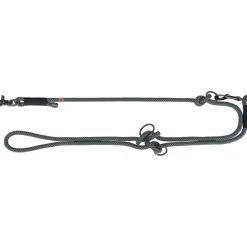 TRIXIE Soft Rope V-Leine, 2m, schwarz/grau | M–L: 2.00 m/ø 10 mm
