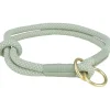 TRIXIE Soft Rope Zug-Stopp-Halsband, salbei/mint | L: 50 cm/ø 13 mm