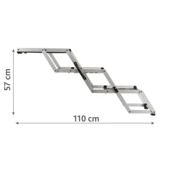 TRIXIE 3-stufige Falt-Treppe, Aluminium/Kunststoff/TPR