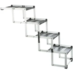 TRIXIE 4-stufige Falt-Treppe, Aluminium/Kunststoff/TPR