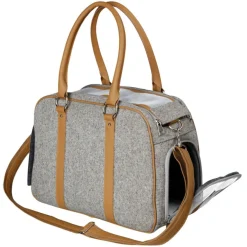 TRIXIE Tasche Helen, grau/hellbraun | 19 x 28 x 40 cm