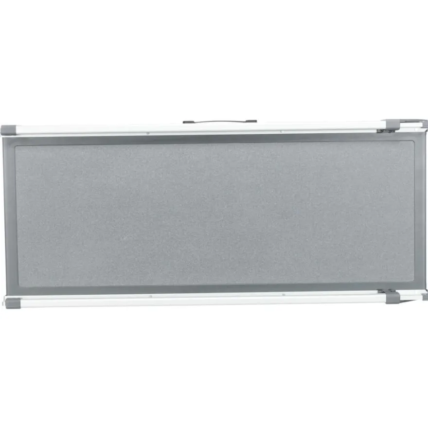 TRIXIE Teleskop-Rampe, Aluminium/Kunststoff/Sandpapier, grau | 43 x 100-180 cm