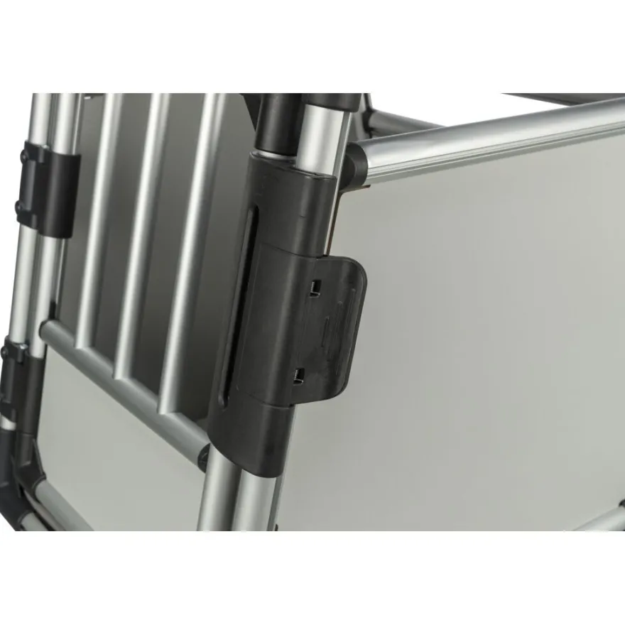 TRIXIE Transportbox, Aluminium, hellgrau/silber | M: 55 x 62 x 78 cm