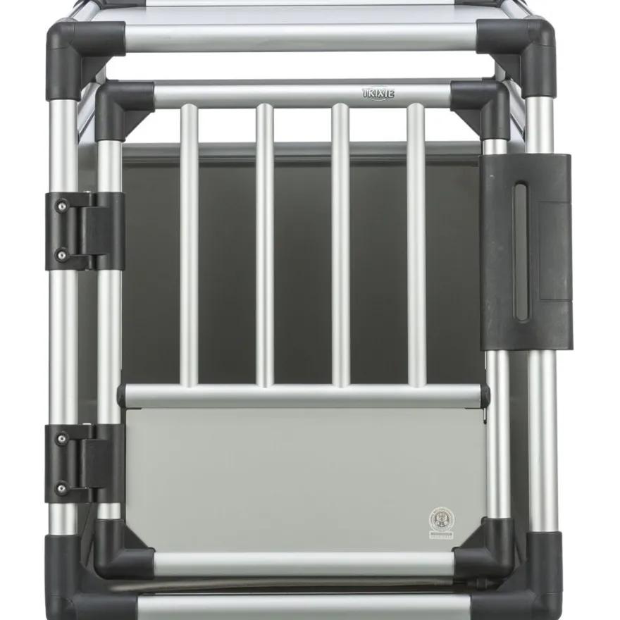 TRIXIE Transportbox, Aluminium, hellgrau/silber | M: 55 x 62 x 78 cm