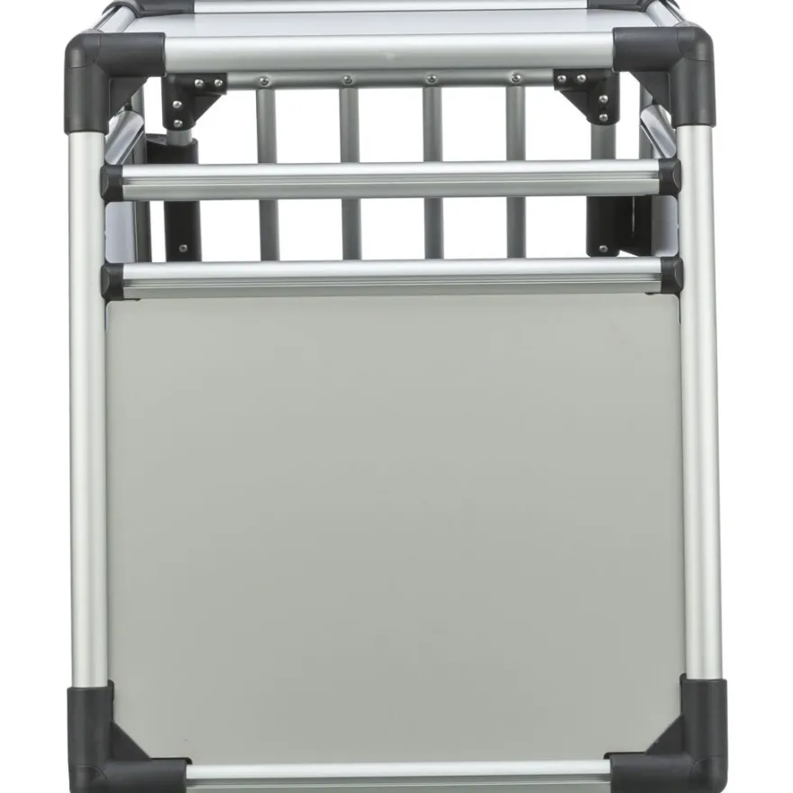 TRIXIE Transportbox, Aluminium, hellgrau/silber | M: 55 x 62 x 78 cm