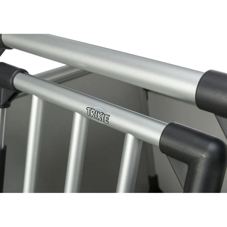 TRIXIE Transportbox, Aluminium, hellgrau/silber | M: 55 x 62 x 78 cm