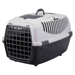 TRIXIE Transportbox Capri 3, dunkelgrau/hellgrau | S: 40 x 38 x 61 cm