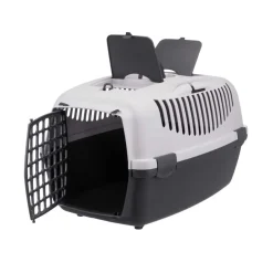 TRIXIE Transportbox Capri 3, dunkelgrau/hellgrau | S: 40 x 38 x 61 cm