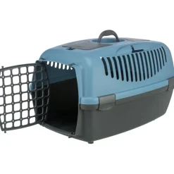 TRIXIE Transportbox Capri 3, dunkelgrau/blau | S: 40 x 38 x 61 cm