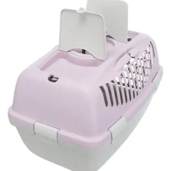 TRIXIE Transportbox Capri 1 & 2, hellgrau/flieder | 37 × 34 × 55 cm