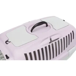 TRIXIE Transportbox Capri 1 & 2, hellgrau/flieder | 37 × 34 × 55 cm