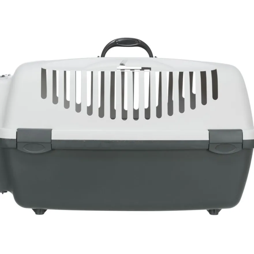 TRIXIE Transportbox Capri 3 Open Top, dunkelgrau/hellgrau | S: 40 x 38 x 61 cm