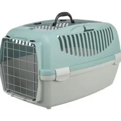 TRIXIE Transportbox Capri 3 Open Top, hellgrau/salbei | 40 × 38 × 61 cm