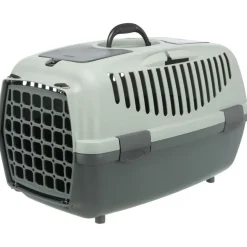 TRIXIE Transportbox Capri 3, recycelt, anthrazit/grau-grün | S: 40 x 38 x 61 cm-anthrazit