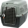 TRIXIE Transportbox Giona 4, recycelt, anthrazit/grau-grün | S–M: 50 x 51 x 70 cm