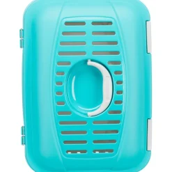 TRIXIE Transportbox Midi-Capri, hellgrau/türkis | 44 × 33 × 32 cm