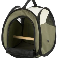 TRIXIE Transporttasche, beige/olivgrün | 27 × 32 × 27 cm
