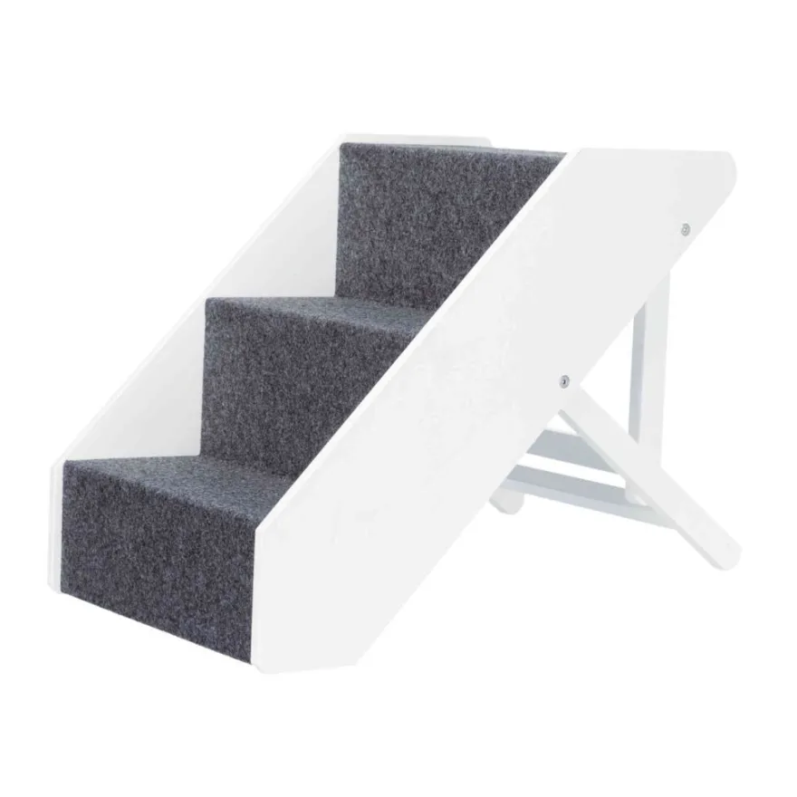 TRIXIE Treppe, höhenverstellbar, MDF, weiß | 40 x 47 x 67 cm