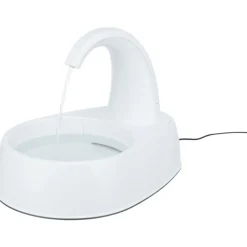 TRIXIE Trinkbrunnen Curved Stream, weiß | 2,5 l/25 × 24,5 × 35 cm