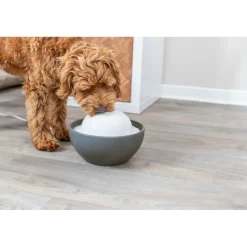 TRIXIE Trinkbrunnen Vital Dome, Keramik, grau/weiß | 1.5 l