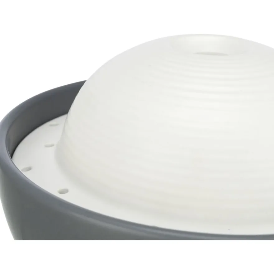 TRIXIE Trinkbrunnen Vital Dome, Keramik, grau/weiß | 1.5 l