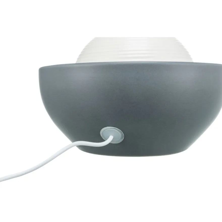 TRIXIE Trinkbrunnen Vital Dome, Keramik, grau/weiß | 1.5 l