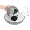 TRIXIE Trinkbrunnen Vital Flow, grau/weiß | 1,5 l/ø 28 × 12 cm