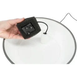 TRIXIE Trinkbrunnen Vital Flow, grau/weiß | 1,5 l/ø 28 × 12 cm