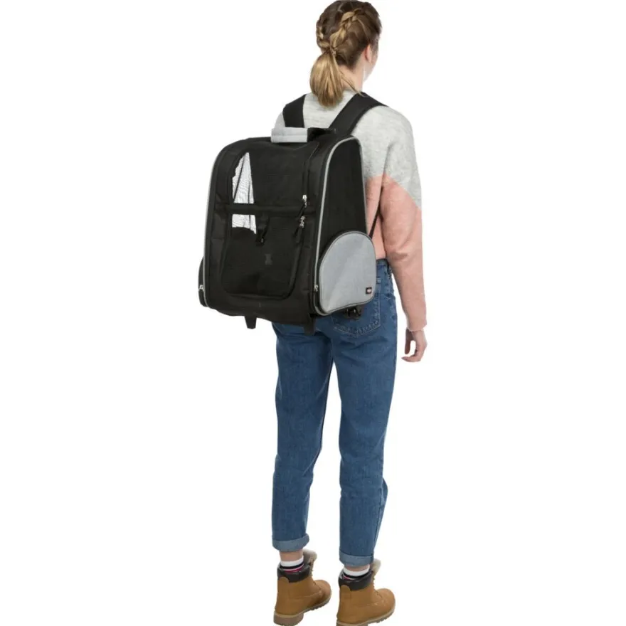 TRIXIE Trolley/Rucksack, schwarz/grau | 32 x 45 x 25 cm