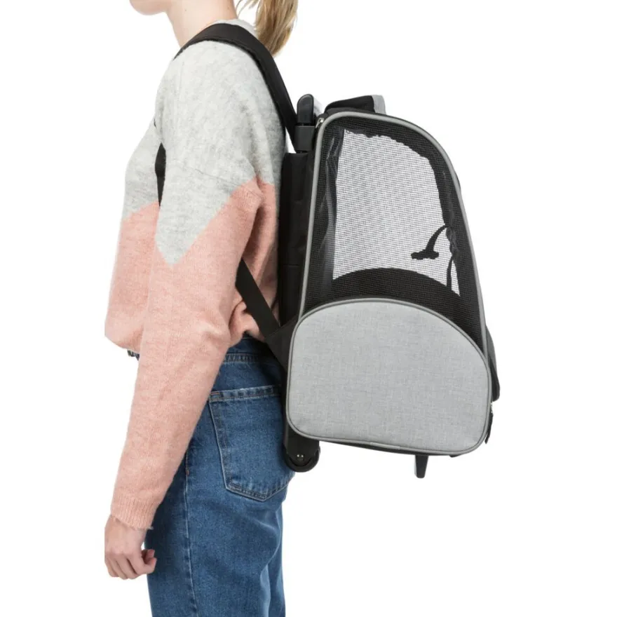 TRIXIE Trolley/Rucksack, schwarz/grau | 32 x 45 x 25 cm
