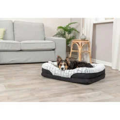 TRIXIE Vital Bett Lino, eckig, schwarz/grau | 70 x 55 cm