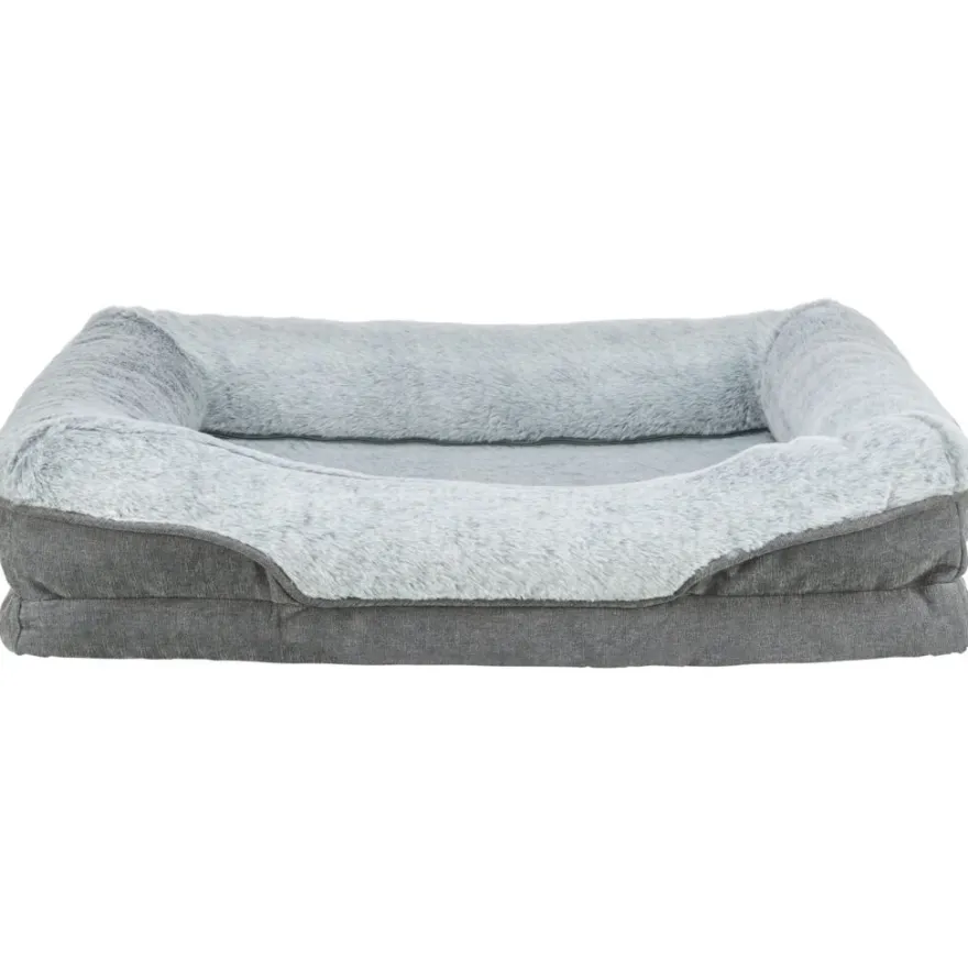 TRIXIE Vital Bett Lino Soft, eckig, grau/hellgrau | 70 x 55 cm