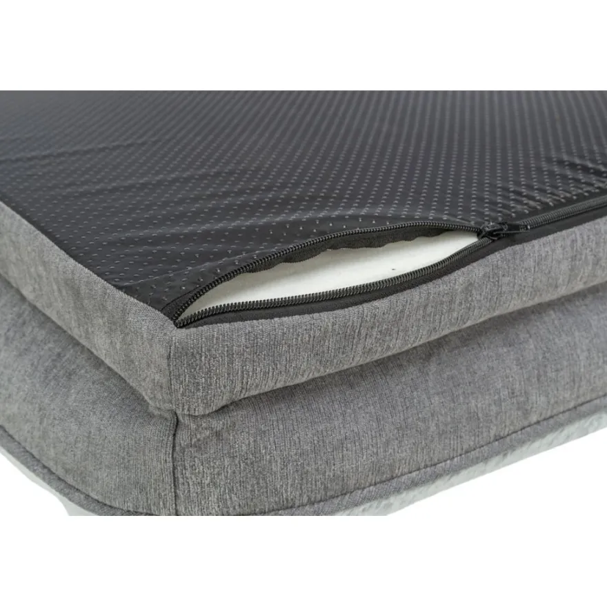 TRIXIE Vital Bett Lino Soft, eckig, grau/hellgrau | 70 x 55 cm