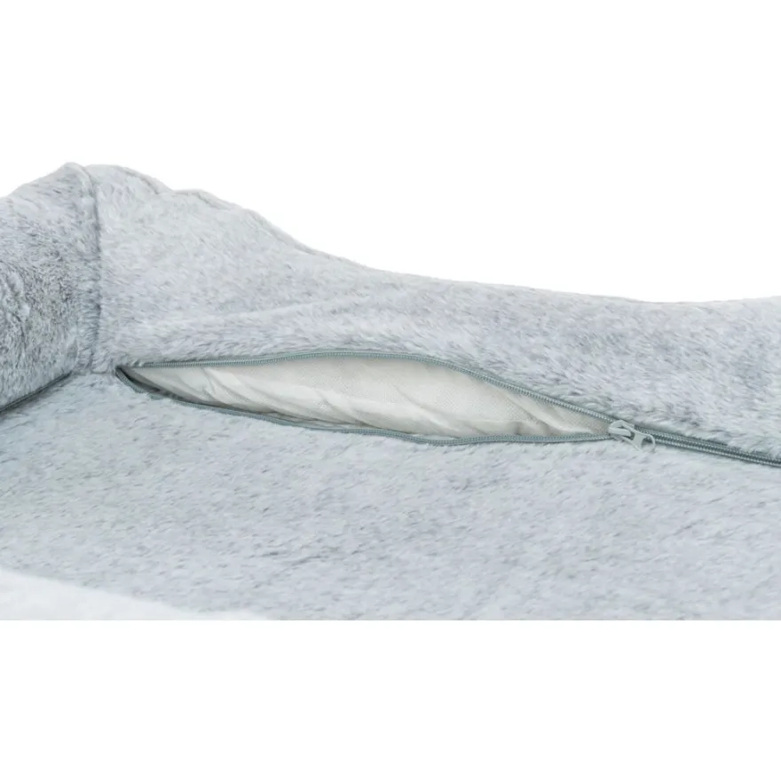 TRIXIE Vital Bett Lino Soft, eckig, grau/hellgrau | 70 x 55 cm