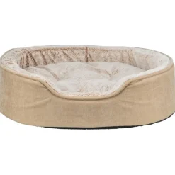 TRIXIE Vital Bett Lino Soft, oval, beige/creme | 60 x 45 cm